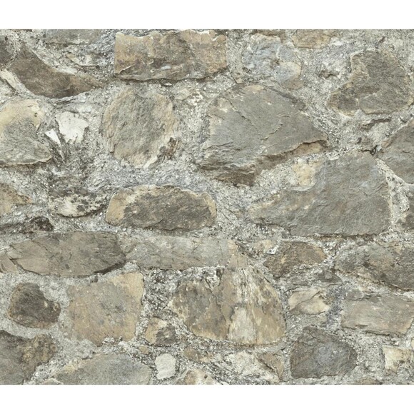 RoomMates Peel & Stick Wallpaper Weathered Stone Gray Natural Contact Paper Tan - Picture 1 of 9
